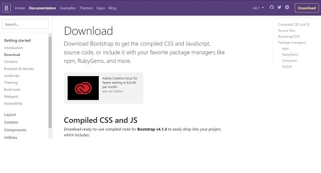 Hướng dẫn sử dụng Bootstrap 4